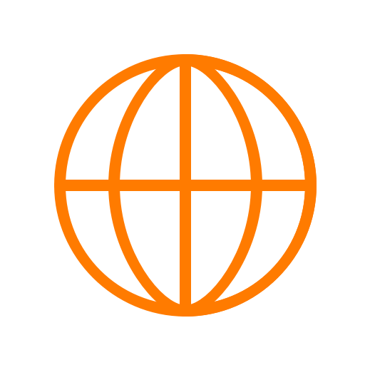 symbole du globe orange